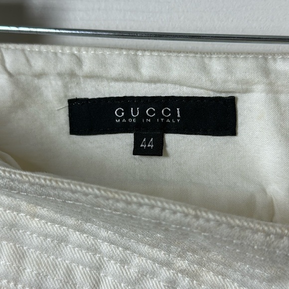GUCCI White Denim Skirt - Size 44 EU (US 8) - Picture 3 of 11